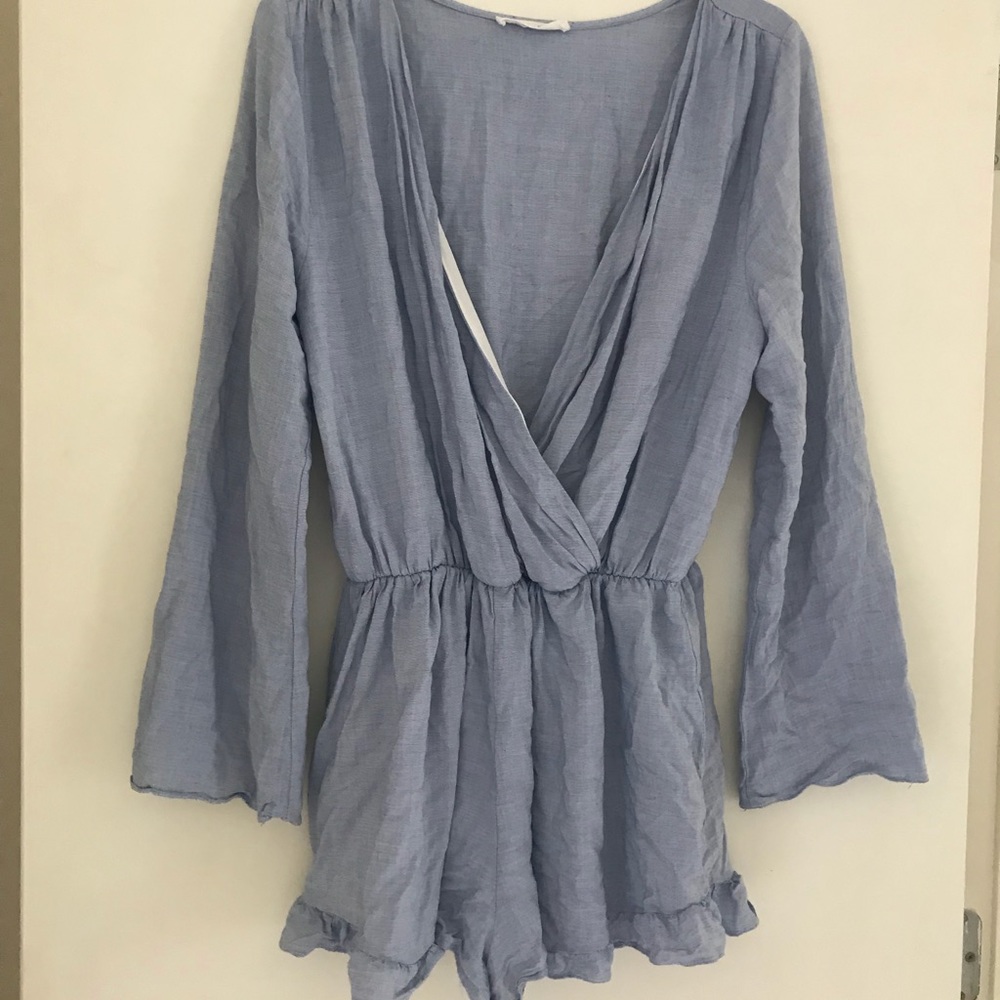 Honey Bella Blue Romper